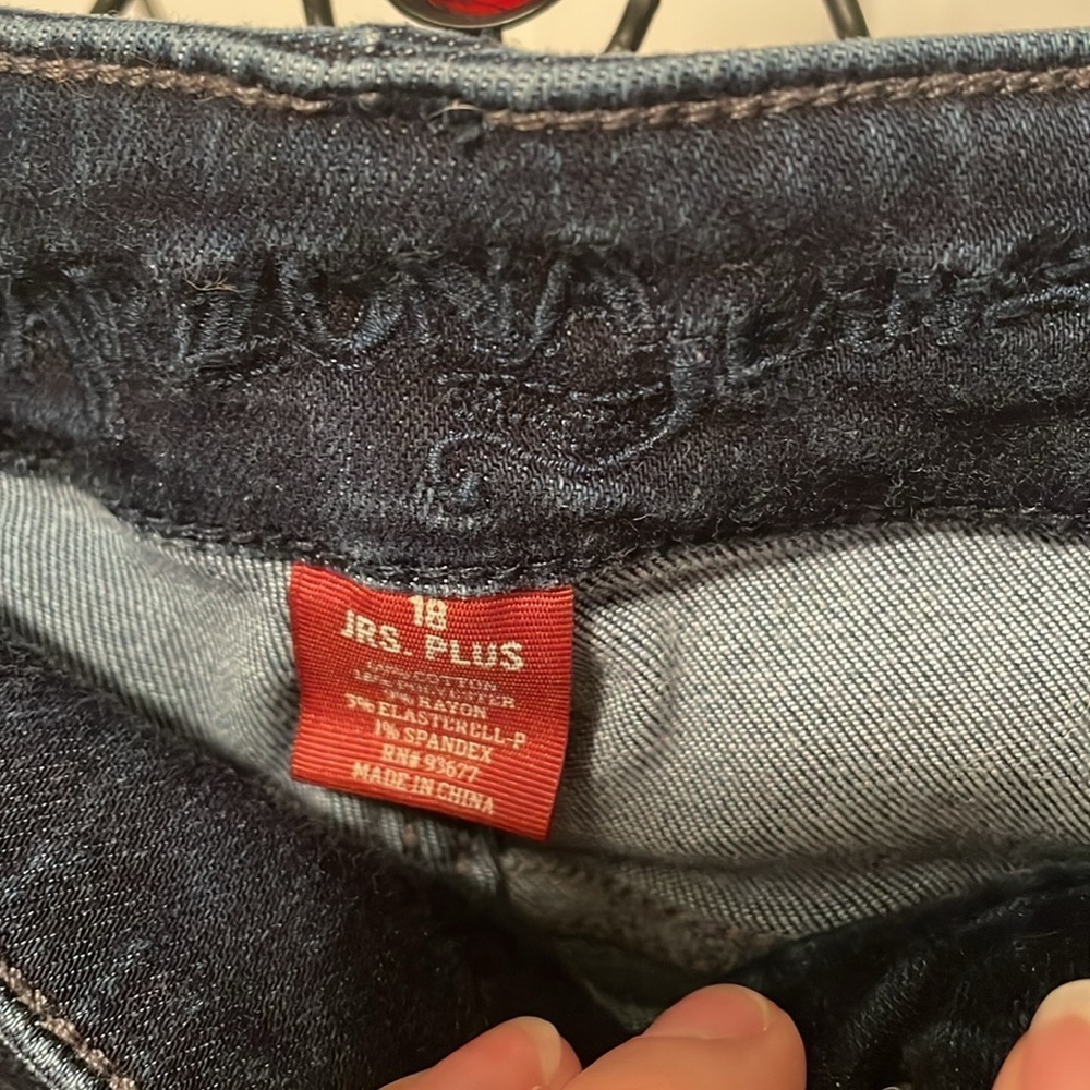 👖👖👖BOGOHO👖👖👖Arizona Jean Co. Dark Wash Jeans/Jeggings-Size 18 - Picture 6 of 10